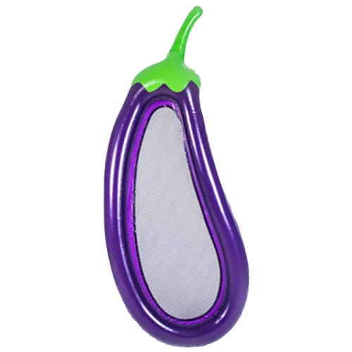 

Hot Sale Inflatable Swimming Float Eggplant Shape Lounge Chair Floating Inflatable Air Mattress on Water Swimming Party Toys, Purple