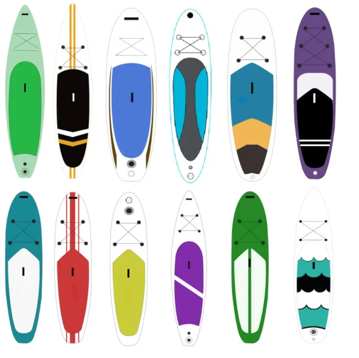 

Professional paddle inflatable surfboard swimming board water standing skateboard manufacturer customized EVA water ski, Customized color