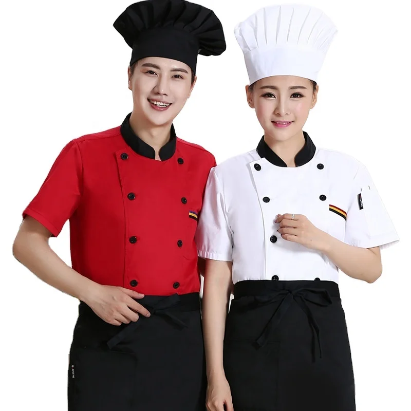 

Restaurant canteen kitchen clothing hotel chef uniform summer clothes hotel short sleeve chef clothing custom