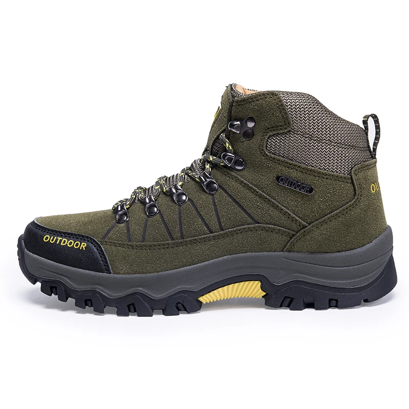 
Factory Wholesale Outdoor Leather High Heel Fashion Winter Trekking Climbing Ankle Boots Hiking Shoes For Men 