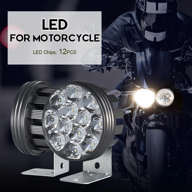 

Auto Motorcycle Lighting System Mini Driving Light 20W 4000Lm Faros Luces Bombillo Led Para Motos 12Leds Motorcycle Headlights