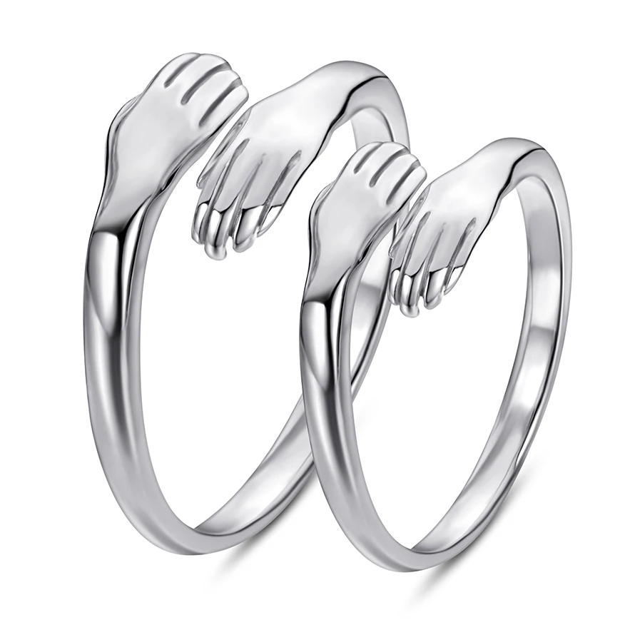 

925 sterling silver rings silver anniversary rings hug ring