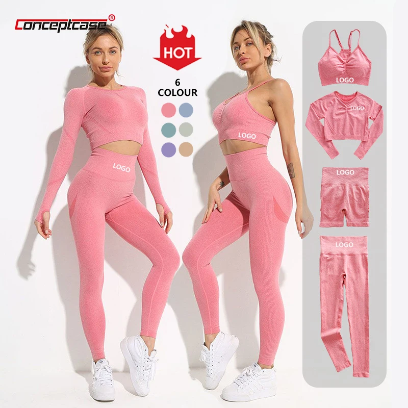 

Mayoreo Gym Crop Top Seamless Work Out Fitness Wear Dama Para Mujer Ropa Deportiva Yoga Active Clothing Set Women Sports Wear