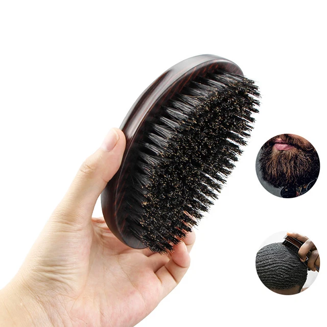 

2021 New Style Hair Brush Bristle 360 Wave Brush Good Quality Men Beard Brush