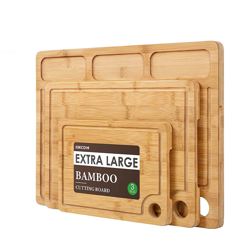 

custom logo factory manufacturer bamboo cutting board chopping board kitchen with containers