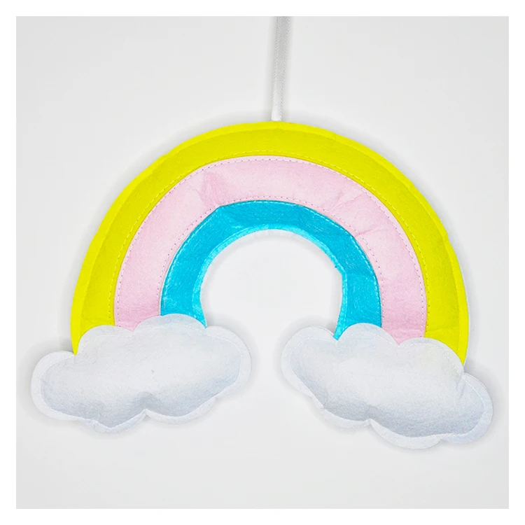

Hot sell handmade home cotton colorful wall hanging ornaments kids room decoration baby toy decor, Rainbow