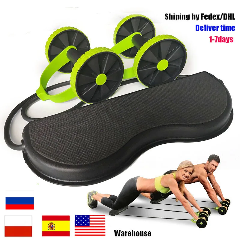 

Free shipping USA/EU Warehouse AB wheel ROLLER Health Abdominal muscle wheel Waist abdomen Exercise, Green