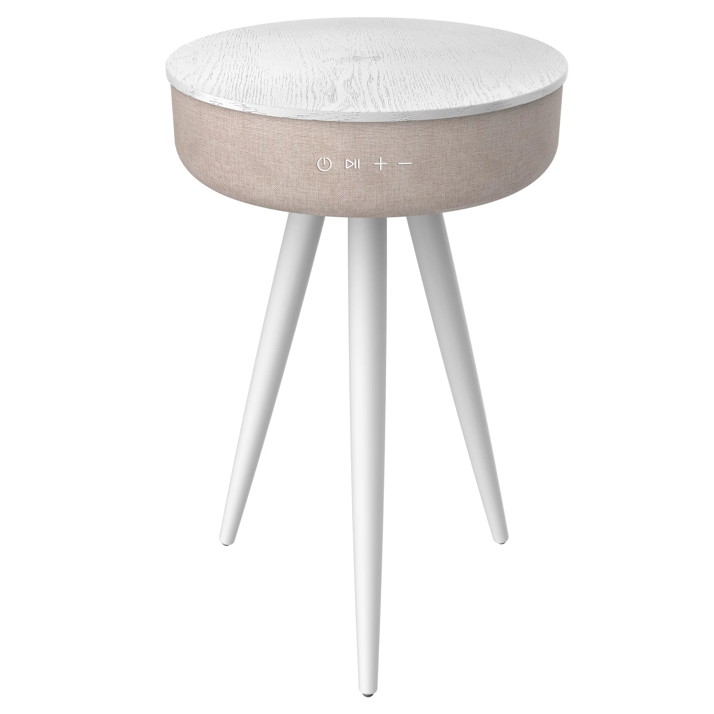 

Blueman TWS wireless charging bedside smart table, Ashtree, walnut