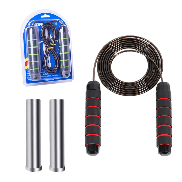 

New Arrival 3 Meters 380g Blister Cardboard Packaging Exercise Fitness Long Handle Buy Jump Rope Skipping, Black/red/green/blue