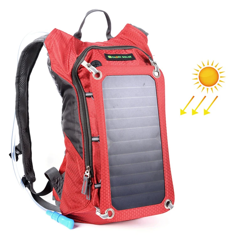 

Original Waterproof Nylon Belt Men's Anti-theft Knapsack USB Charging Port Solar Charger Backpack