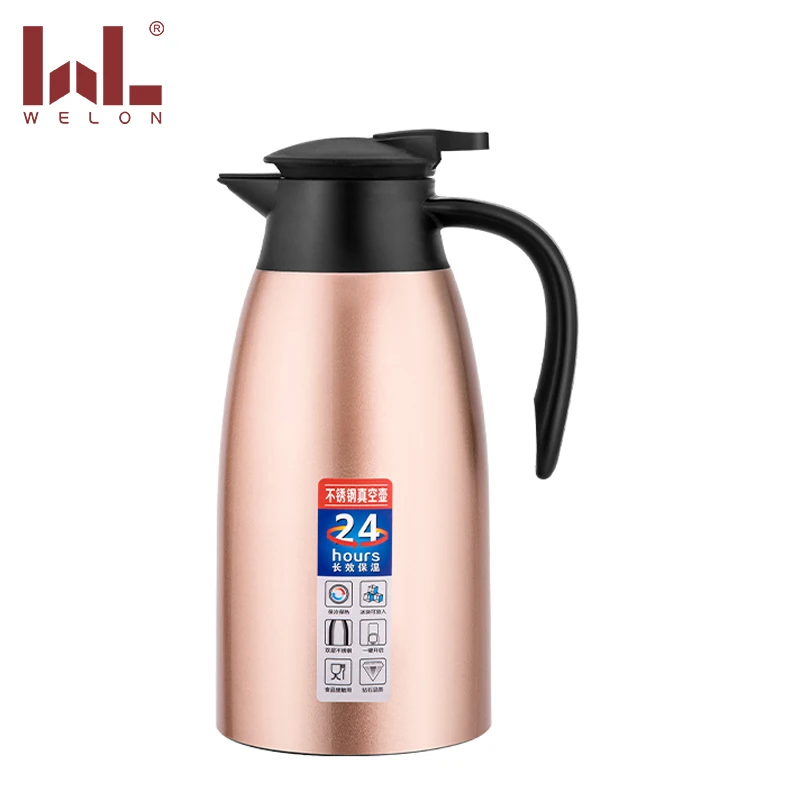 Thermos Argent 2 L acier inoxydable thermos Isolierflasche ISO Théière Bouteille 