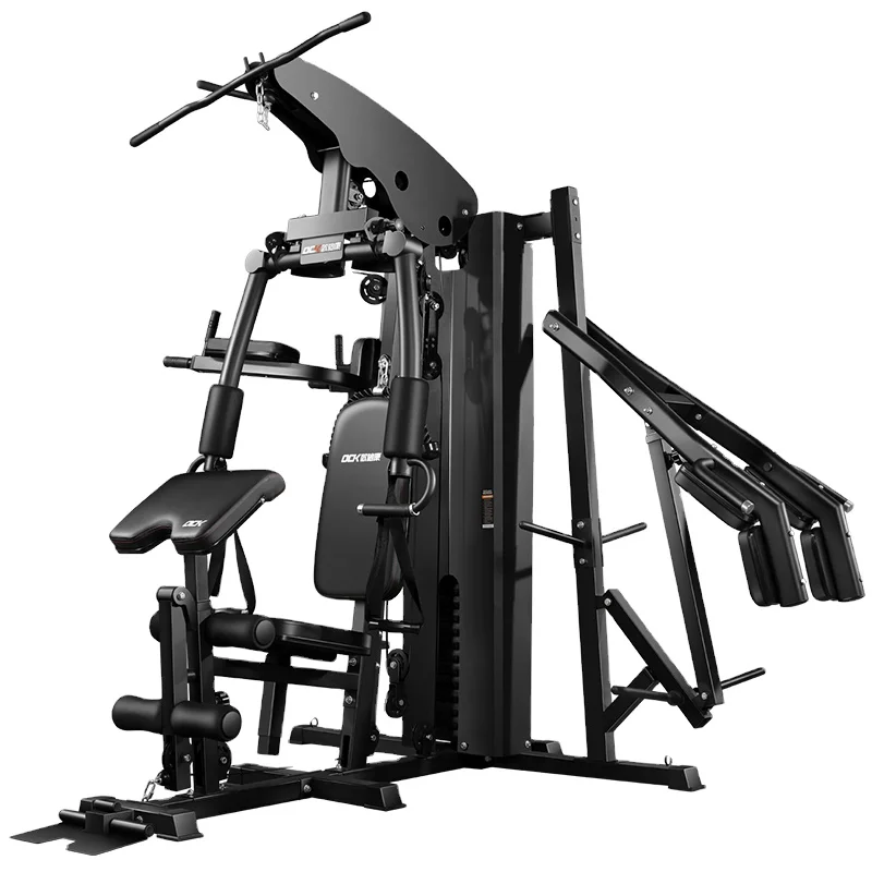 

Home Gym Fitness Equipment Comprehensive Training Multifunctional 3 Person Station Smith Machine, Black