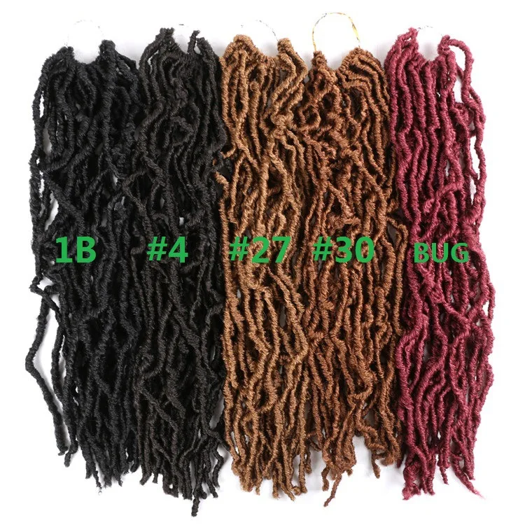 

Packaging bob boss 100% premium fiber hair nu locs pre looped crochet hair synthetic braiding hair goddess locs