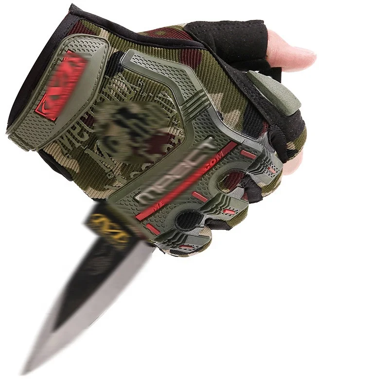 

Outdoor riding marching fan leaked half-finger mitten Men's and women's combat tactical mitten