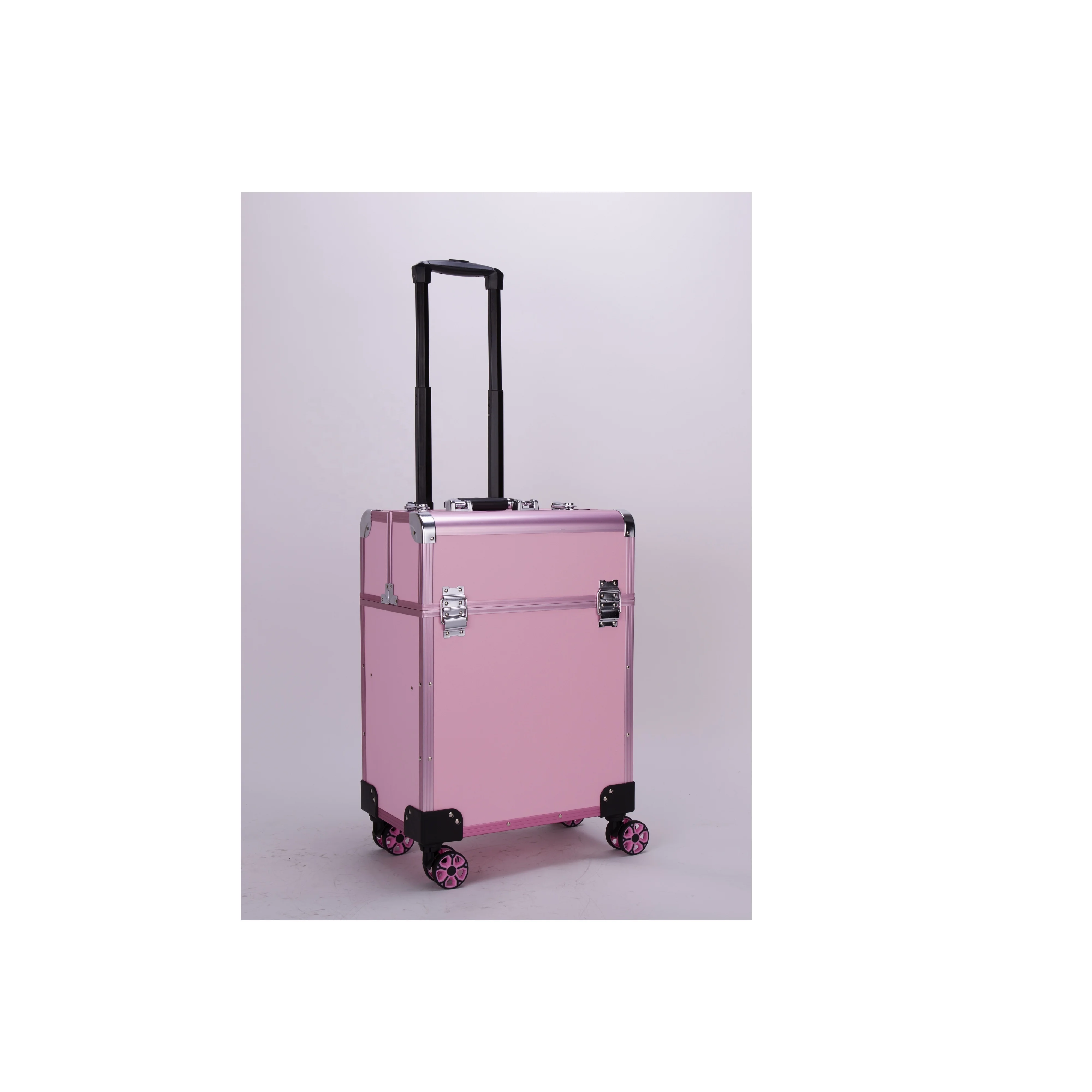 

Acrylic Organizer Drawer Cosmetic Vanity Case Holographic Beauty Makeup Organis Professional Pink Rolling Trolley, Customized color