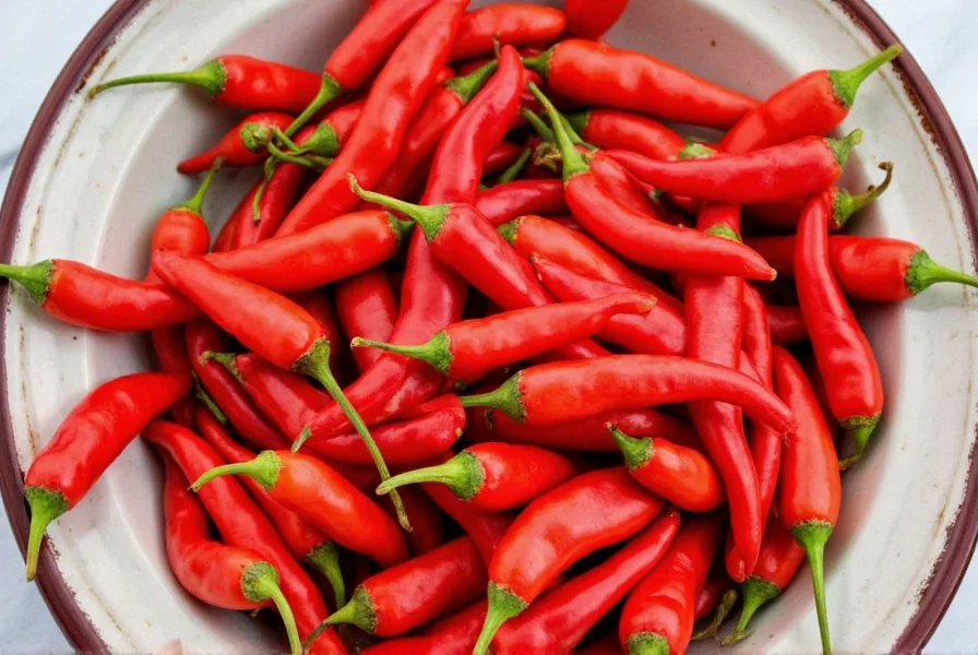 Fresh Guajillo Chilies at Market Stall