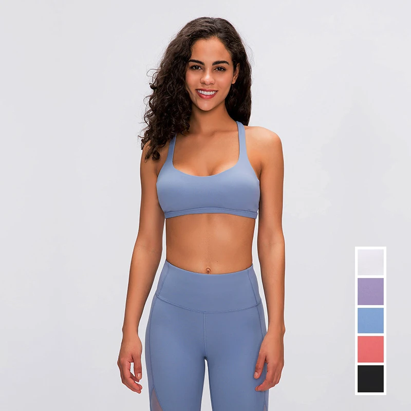 

Fitness Bra Woman Plus Size XXL High Impact Push Up Shockproof Wireless Nylon Comfy Gym Running Workout Active Wear Sport Tops, Customized colors