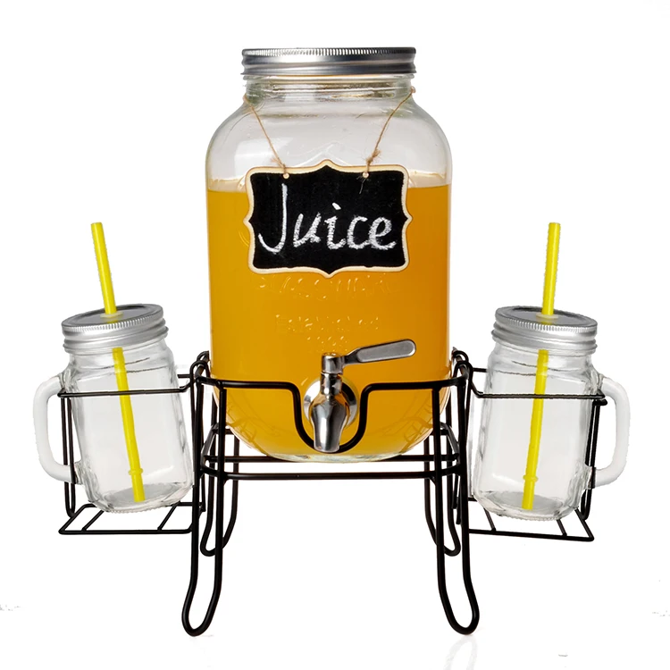 Amz 2 Gallon 8l Clear Glass Mason Jar Big Volume Juice Glass Beverage