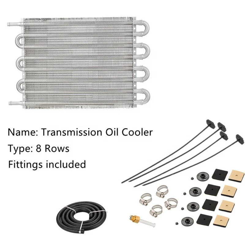 

HaoFa Universal Auto Aluminum Transmission Oil Cooler Kit 8 Row