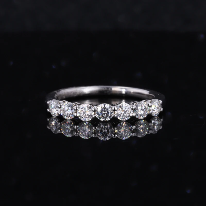 

Starsgem jewelry round cut EDF moissanite custom band 925 sterling silver rings