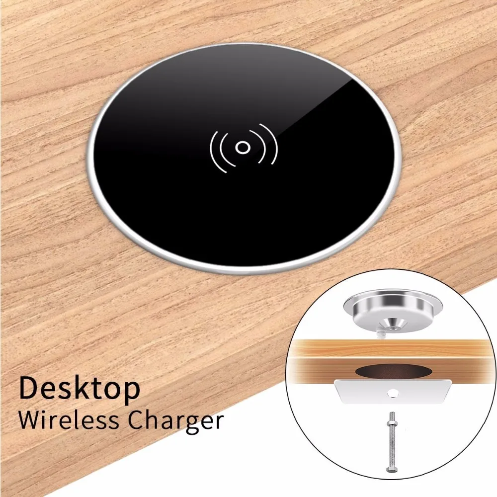 Wireless Charging Table Wireless Desk Charging Embedded Qi Charger for office hotel bar Table