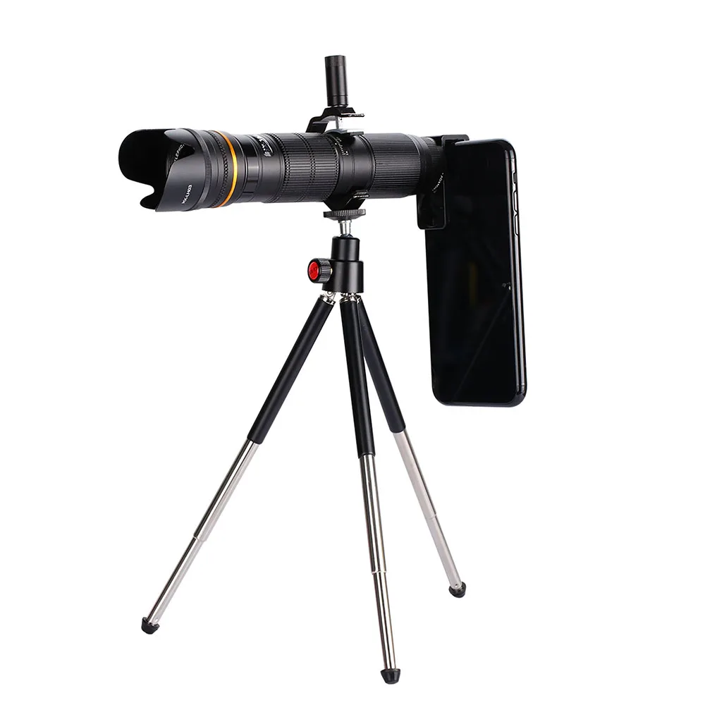

Mobile Camera Zoom Lens 4K HD Telescope Camera Zoom Lens Waterproof Adjustable Cell Phone Telephoto Lenses Smartphone Lenses, Black
