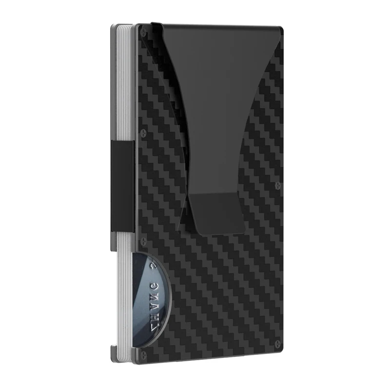 

Mens Wallet Money Clip Metal Folding Carbon Fiber Rfid Credit Card Holder Ultra Slim Aluminum Wallet Clip For Money