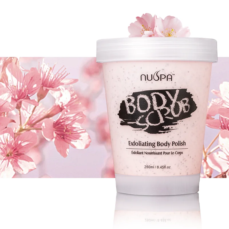 

NUSPA Wholesaler Exfoliating Body Polish Scrub Reveals Visibly Smoother Skin Cherry Blossom Body Scrub