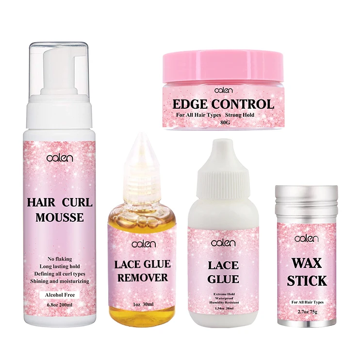 

Lace Glue Wig Adhesive Waterproof Hair Styling Wax Stick Strong Hold Edge Control, Pink