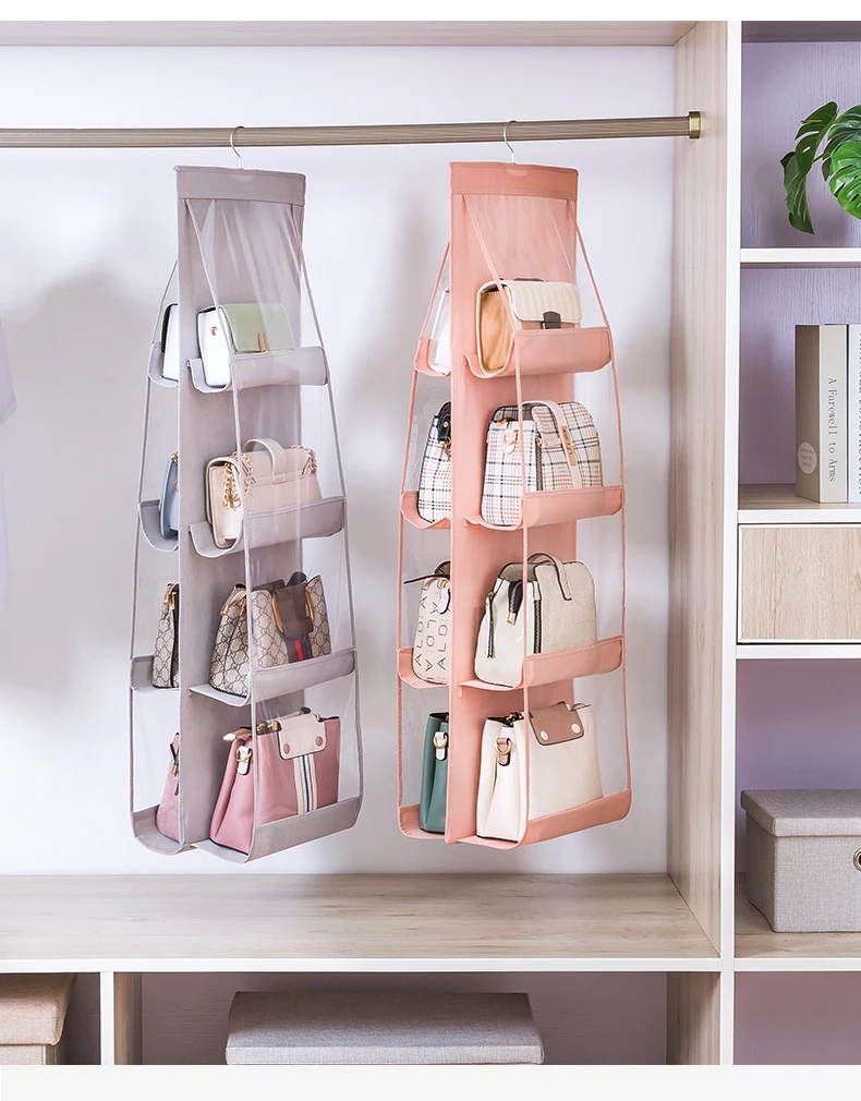 

Hanging Bag Oxford Cloth Household Storage Bag Transparent Hanging Wardrobe Hanging Storage Bag