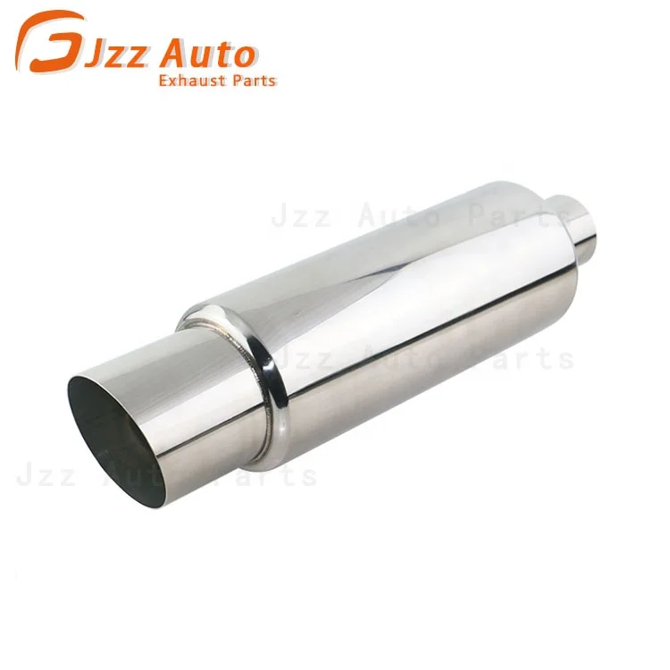 

JZZ Universal Stainless Steel Round Straight 102mm outlet Exhaust Muffler