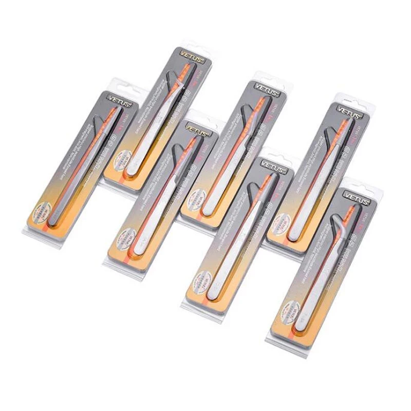 Eyelash Extension Tweezers Makeup Stainless Steel Eyelash 3D Accurate Clip LAVA