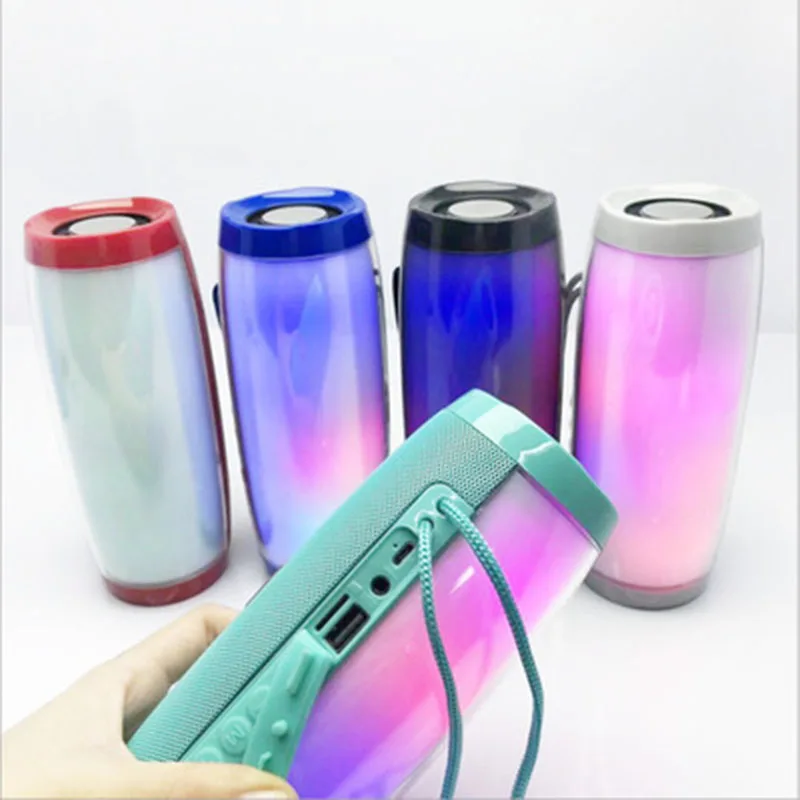 

TG157 Wireless BT Speaker LED Portable Boom Box Outdoor Bass Column Subwoofer Sound Box with Mic Support TF FM USB