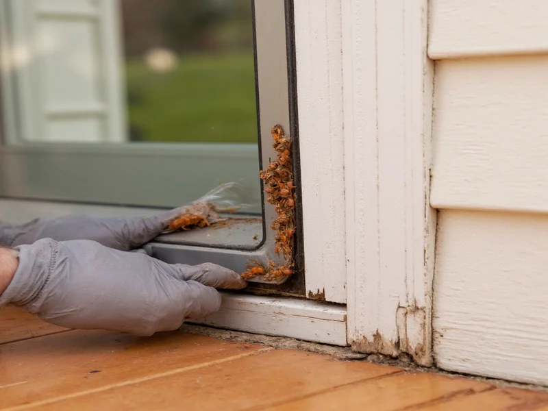Sealing entry points to prevent wasp nests in home