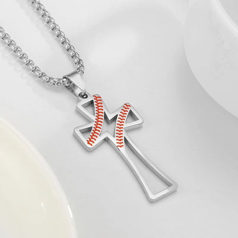 

Ursteel Cross Necklace for Men, Silver Black Gold Stainless Steel Cross Pendant Necklace for Men
