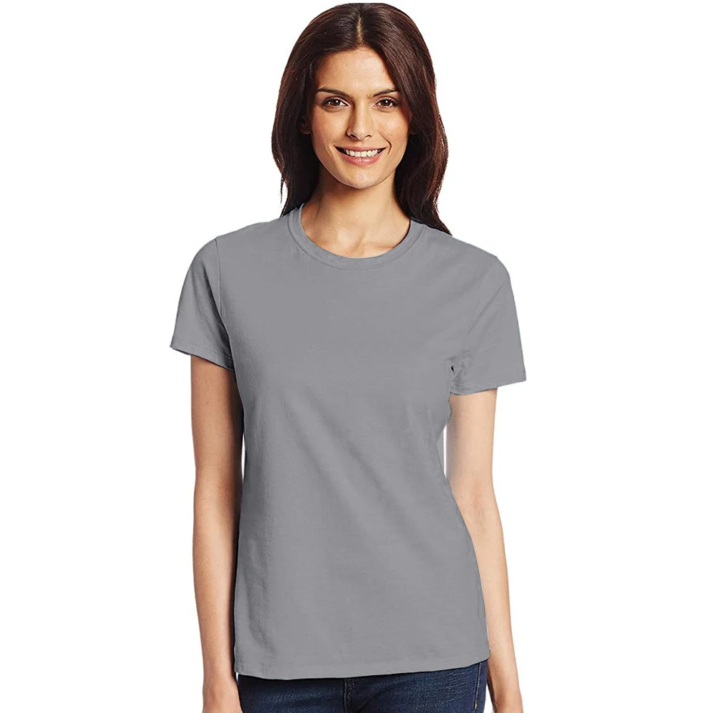 

Cotton Customized Logo Printed Blank tshirts Wholesale Plain Women T Shirt