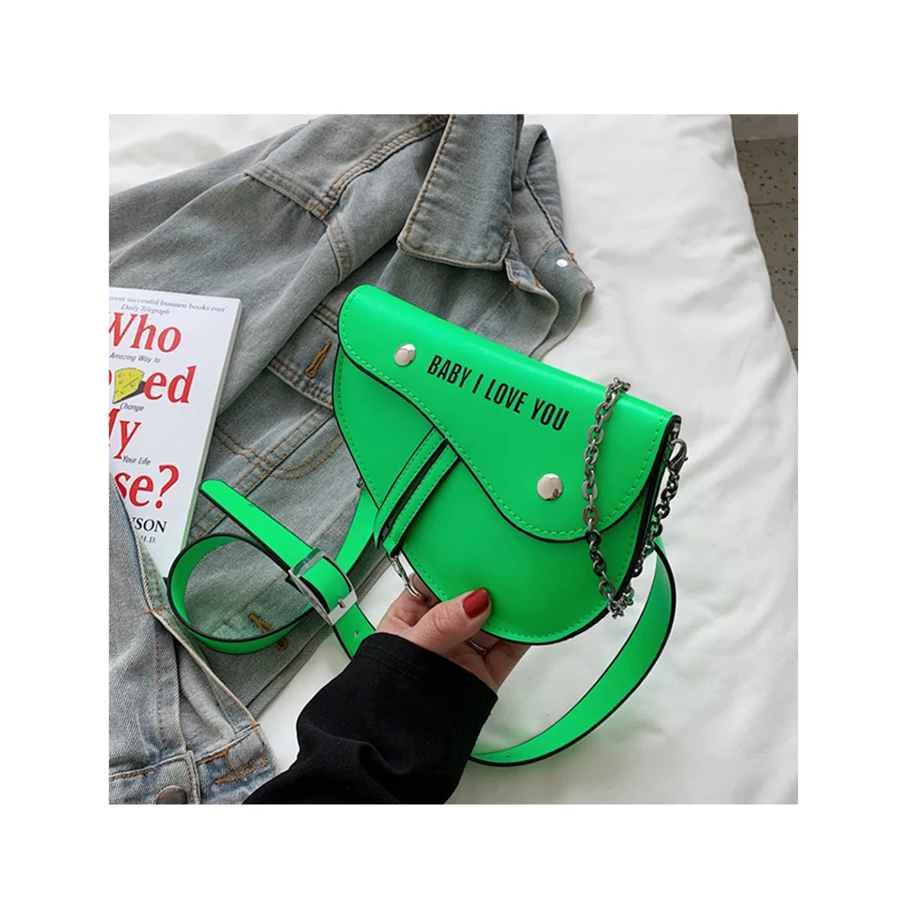 

Women Mini Cute luxury hand bags french Style 2021 women's bag Candy Color Shoulder Messenger saddle bag, Customizable