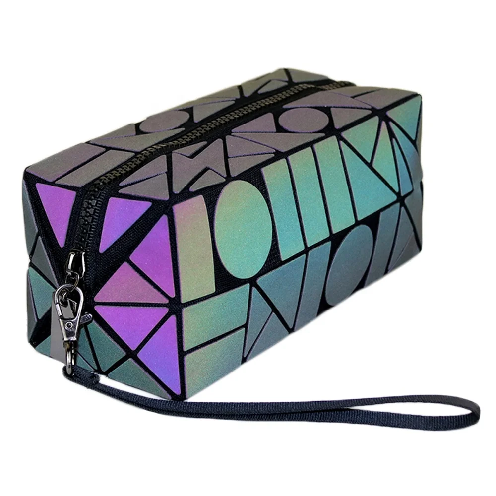 

Clutch Luminous Mini Geometric Cosmetic Bags For Women