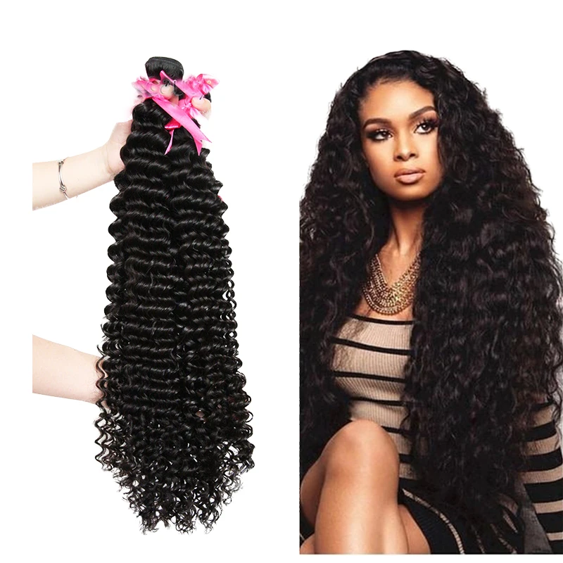 

Funtoninght Raw Unprocessed hair vendors bundles hair extension packaging deep wave brazilian virgin human hair bundles for girl