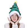 santa hat for christmas tree hat non-woven green christmas hat with Top Star