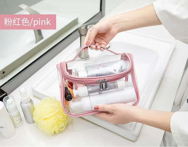 

2021 New Design Transparent Toiltery Makeup Organizer PVC Bag