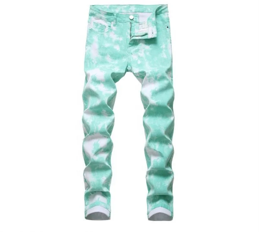 

Jhcentury Colourflul jeans Elastic jeans Straight skinny jeans