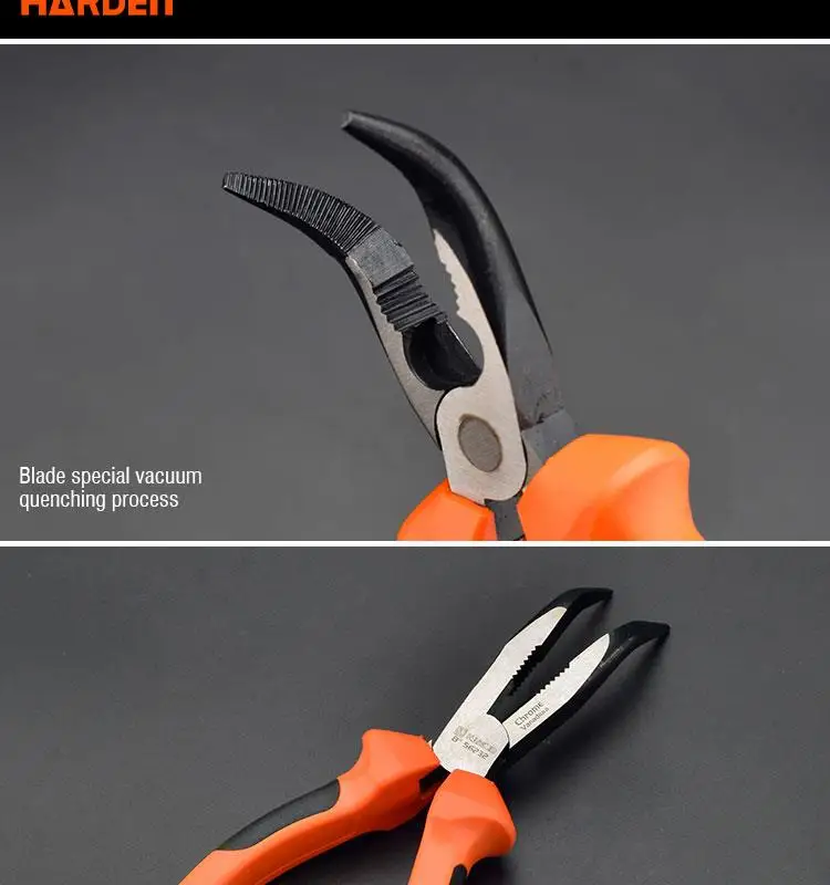 Professional Hand Tool Chrome Vanadium Steel 6" Pro Bent Nose Plier