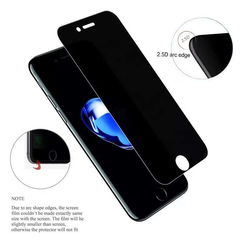 

Anti Spy Tempered Glass For iPhone 11 Pro Max 2020 Privacy Screen Protector Film For iPhone 12 2020 7 8 XS Max Protective Glass, Black