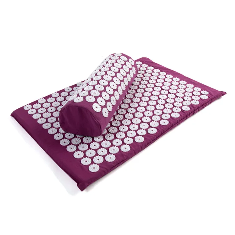 

Muscle Relax Spike Relieve Stress Back Pain Massage Padded Acupuncture Mat, Purple