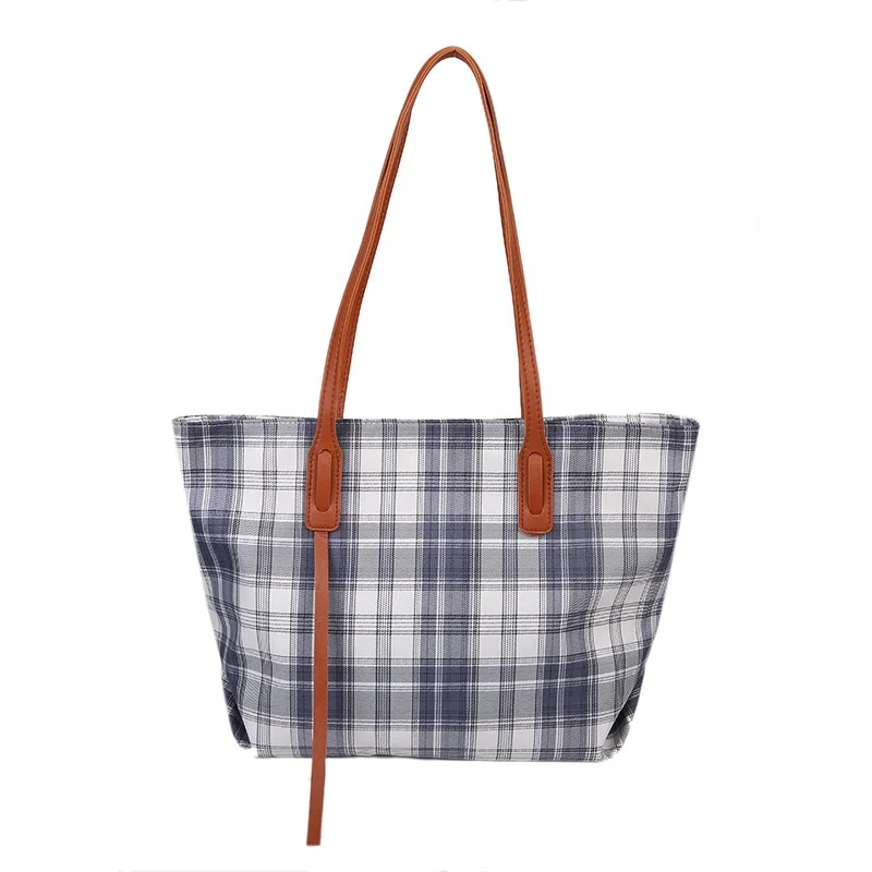 

Luxury Tote Bag Women Plaid Design Pu Shoulder Bag Fashionable Shoulder Bags For Women, Green, blue