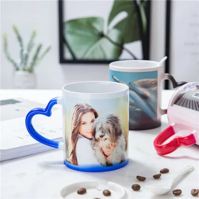 

Ceramic Ornaments for Sublimation Heart Handle Ornament Big Capacity Cup Mug, Customized