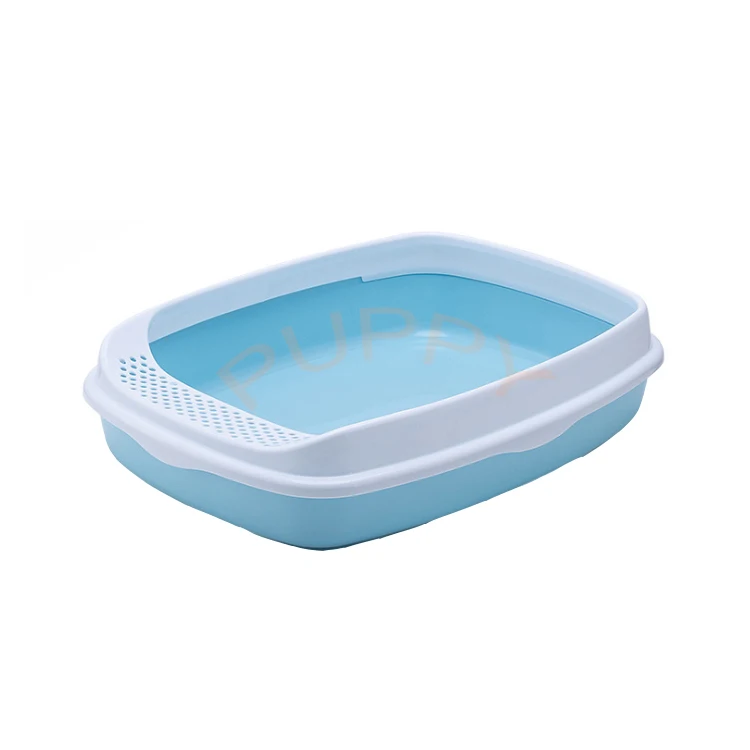 

Washing Pet Large Framed Cat Pan Litter Box For Small Animal Plastic Cat Litter Box, Pink, blue, green