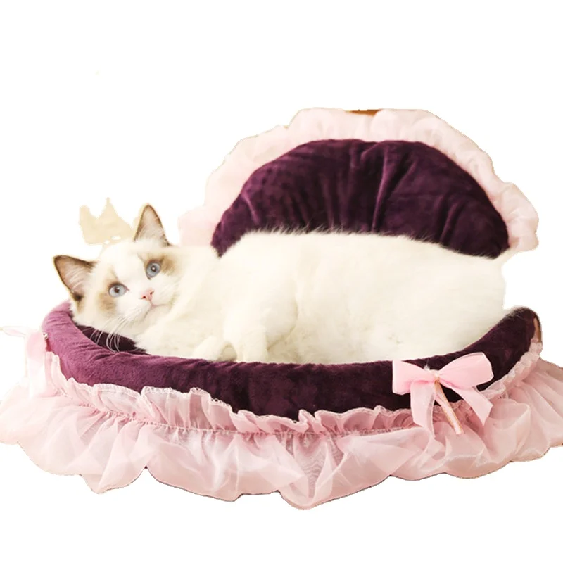 

Lorenzo OEM Hundebett Cama De Gato Cattery Luxury Calming Felted Wool Memory Foam Dog Cat Cave Bed Pink Washable Pet Bed, Pink\ red wine