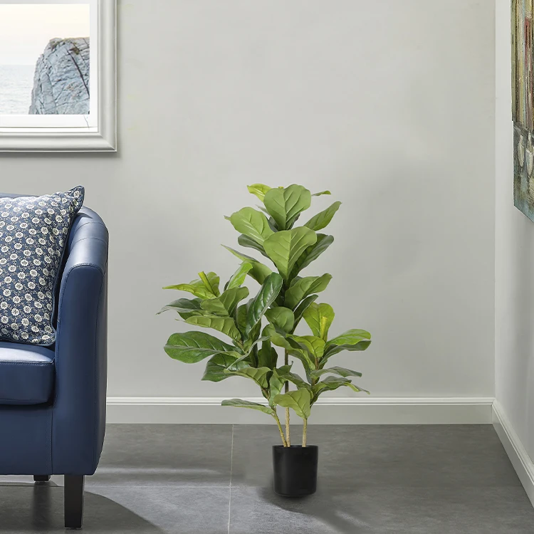 85cm Artificial Plants Eco-Friendly PEVA Fiddle Leaf Fig Artificial Ficus Lyrata Tree for Home Decor